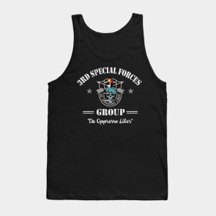 US Army 3rd Special Forces Group Skull De Oppresso Liber SFG - Gift for Veterans Day 4th of July or Patriotic Memorial Day Tank Top